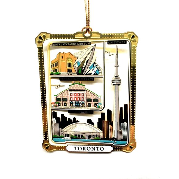 Toronto Canada Ornament Color Brass Landmarks - Picture 7 of 7